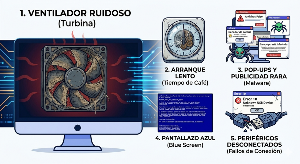 Reparación ordenadores Bormujos, PC lento, mantenimiento informático Aljarafe, limpiar virus.